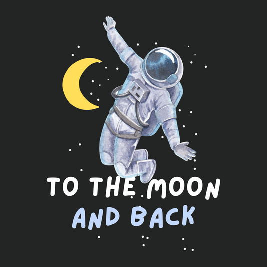 Premium To the Moon and Back Art Vector Extra Large Customized