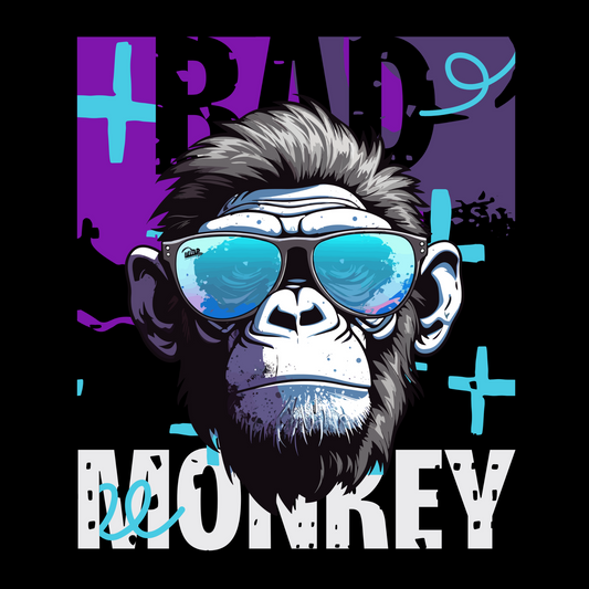 Premium Bad Monkey Art Vector Extra Large Customized