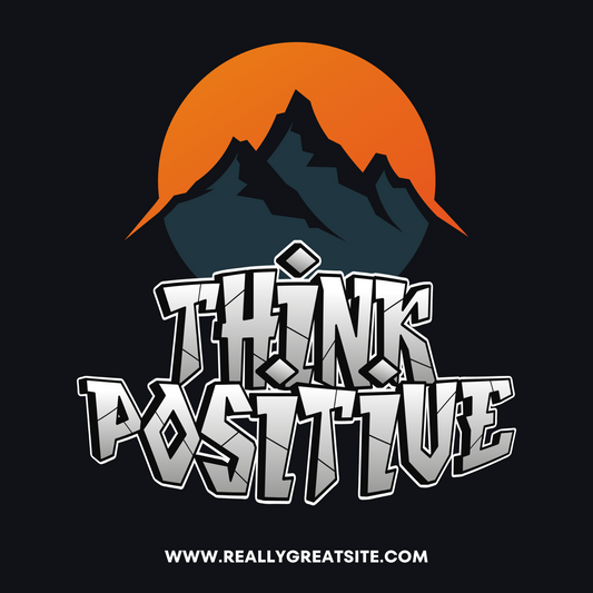 Premium Think Positive Art Vector Extra Large Customized