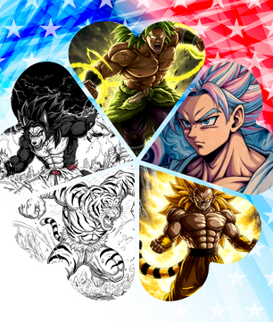 Dragon Ball Z: 200+ Legendary Coloring Pages in 4K UHD - Unique, Must-See Art (Printable Black & White PNG) - Instant Download | Directly to Your Inbox!