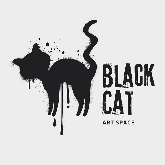 Premium Black Cat Art Space Extra Large Customized