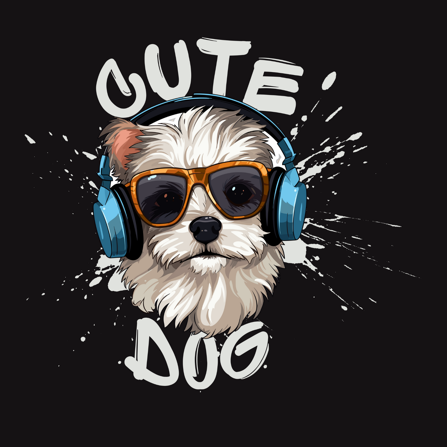 Premium Cute Dog Art Extra Large Customized