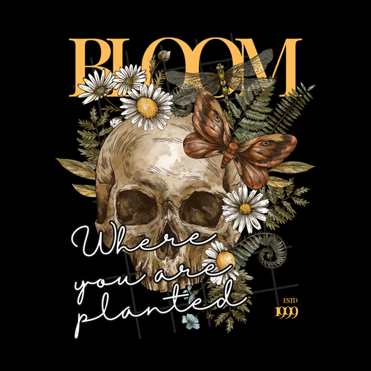 Premium Bloom Skull Art Vector Extra Large Customized