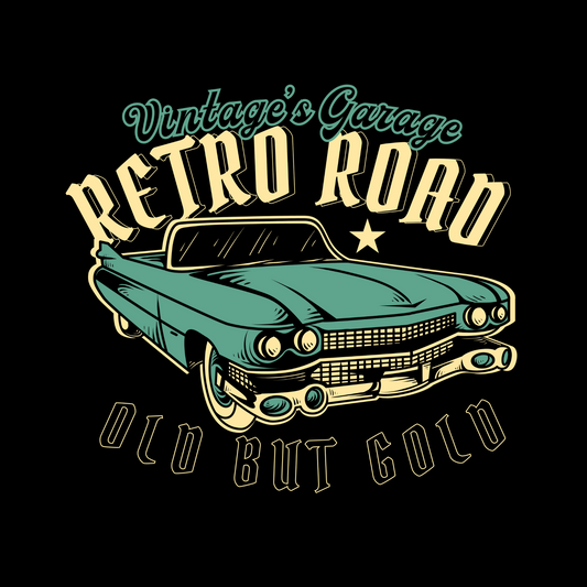 Premium Retro Road Art Vector Extra Large Customized