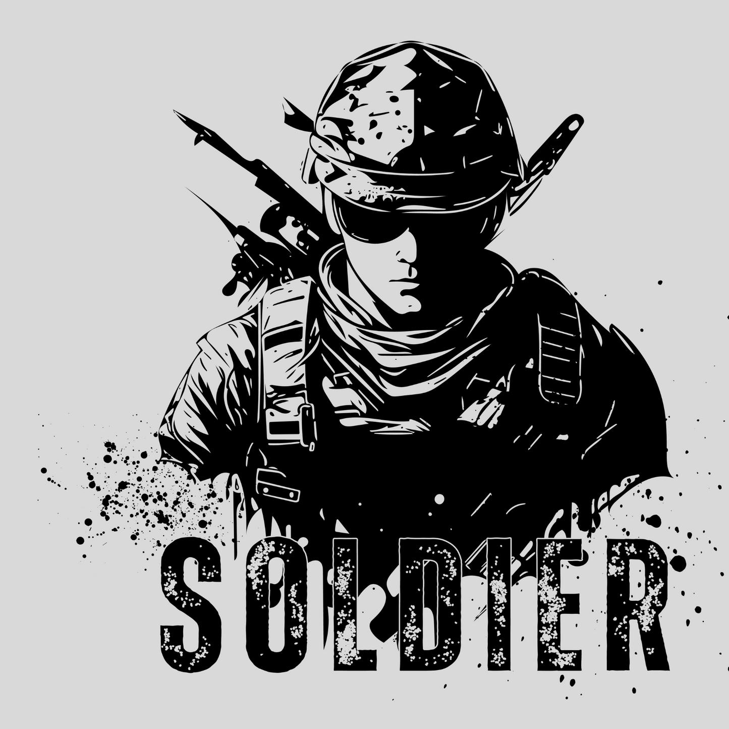 Premium Soldier Art Vector Extra Large Customized